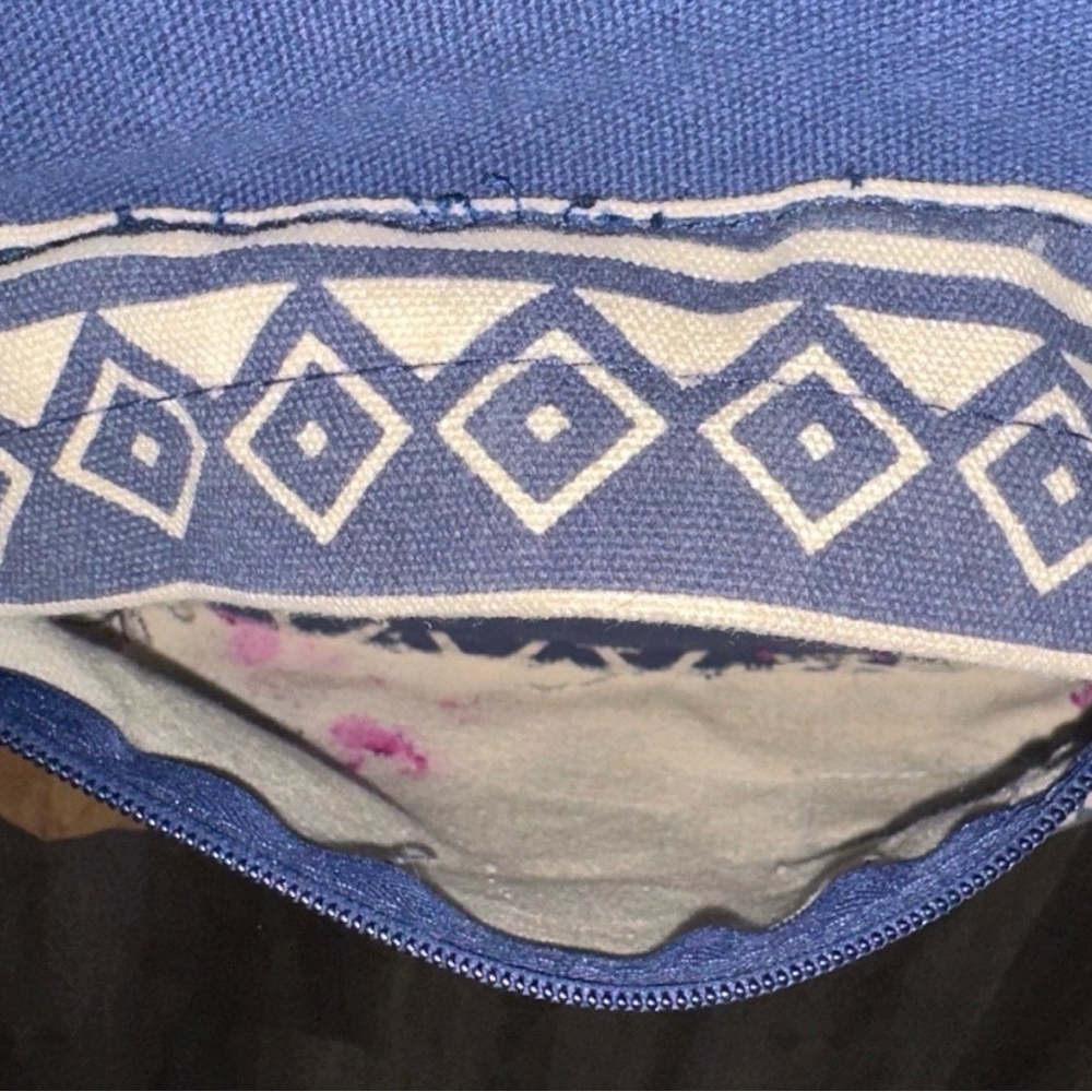 Backpack Blue Geometric Patterned 2-Pocket Backpa… - image 4